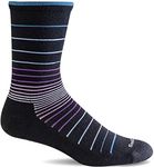 Sockwell Women's Circulator Crew Moderate Graduated Compression Sock, Black 2 - S/M