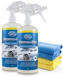 Showroom Shine Waterless Wash and Wax Twin with 4 Microfibre Cloths by Greased Lightning Car Care
