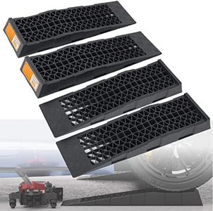 OULEME Low Profile Car Service Ramp with Anti-Slip Pads, 2-1/2" Lifting Height, 4 Pack, Portable for Lift Lowered Low Down Rise Clearance Racing Sports Car Vehicle Maintenance