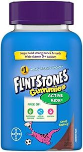 FLINTSTONES Active Kids Multivitamin Gummies - Multivitamins for Kids, Kids Multivitamin Gummy with Vitamin D and Calcium, Free of Artificial Sweeteners, Free of Aspartame, 60 Gummies