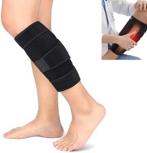NUCARTURE Adjustable Calf Support Brace Shin Splint Compression Wrap Lower Leg Wrap Support For Torn Calf Muscle Strain, Sprain Pressure Bandage Tennis Leg Muscle Swelling Reduction & Improved Circulation for Men and women (Black, 1pc)