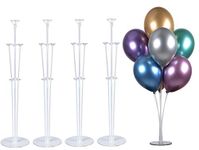 PILIN 28" Height Table Balloon Stand Kit for Birthday Party Decorations and Wedding Decorations, Happy Birthday Balloons Decorations for Party and Christmas (4 pack)