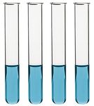 EISCO - Test Tubes, Borosilicate Glass, Rimmed, Hand Made, Blown, Accurate Size and Consistent Wall Thickness, 100 x 16 mm, 12 ml Capacity, Pack of 48