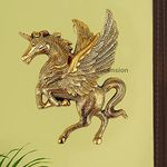 ascension Brass Wall Hanging Flying Angel Horse Statue Wall Decor Pegasus Animal Feng Shui Decorative Home Office Decor Showpiece Antique Finish Figurine