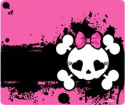 Hot Pink Girl Skull Mouse Pad