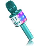 BONAOK Wireless Karaoke Microphone for Kids,Portable Bluetooth Karaoke Machine Mic & Speaker for Phones,Singing Gifts for Girls Boys Adults Party Birthday(868 Blue)