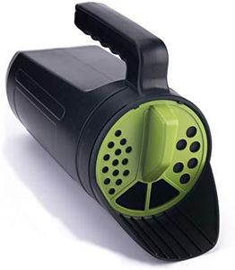 TIPU Hand Spreader Shaker, Handheld Spreader for Ice & Snow Melt, Snow Salt, Grass Seed, Fertilizer and Earth Food - Multiple Adjustable Opening Sizes for All Purpose- Up to 80 Oz