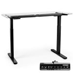 Duronic Sit Stand Up Desk Top Frame Converter TM22 BK, Electric Standing Sitting Height Adjustable Riser Desks Ergonomic Standup Workstation for Office Home Laptops Monitor Computer - Frame Only Black