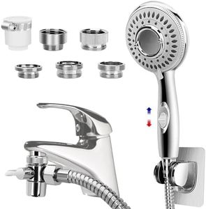 Shower Head Sink - Faucet Bathtub, Hose Sprayer Attachment with 5 Adapters, 79" Hose for Hair Washing, Pet Dog Rinse & Baby Bath, ON/OFF Extension for Tub Faucet, Utility Sink, Laundryroom, Garden