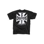 West Coast Choppers Men T-Shirt OG Classic, Color:Black/White, Size:XL