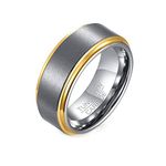 Promise Ring Engraved for Him, Boyfriend Promise Ring Customized Wedding Band 8MM Tungsten Carbide Size 11