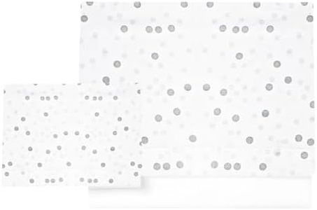 Various-Juego De Sábanas para Cuna 60 x 120 cm, Ropa de Cuna,100% Algodón Extrasuave Fafricado en Europeo-(Bajera+encimera+Funda Almohada) Estampado Luna Gris/Blanco