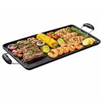 NutriChef Double Burner Nonstick Stove Top Griddle, 20” x 12”, Dishwasher Safe, PFOA/PFOS Free, Heat Resistant Handles, Even Heat Distribution
