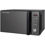 Russell Hobbs RHM2076B 20 Litre 800 W Black Digital Solo Microwave with 5 Power Levels, Automatic Defrost, 8 Auto Cook Menus, Clock and Timer, Easy Clean