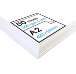 PROTECTAFILE A2 Super Thick White Card 300gsm Beer Mat Craft Pulp Board for Mounting & Models (50 Sheets) for Mounting & Models- Ideal card for craft, card making or other art and craft paper