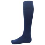 clicktostyle Mens Womens Unisex Football Socks Knee High Sport Traning Socks Rugby Hockey Size 7-12 (Navy Blue)