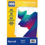 Samsill 100 Pack Legal Size Sheet Protectors, 8.5 x 14 Clear Legal Sheet Protectors, Top Load