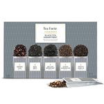 Tea Forte Single Steeps Loose Leaf Tea Sampler, Assorted Variety Tea Box, 15 Single Serve Pouches (Black Tea)