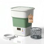 1.8 Cu.Ft Portable Washing Machine, Foldable Washer With 150W Motor | Compact Washing Machine With 150W Motor & Spin Basket For Apartments, RVs, Camping & Travel. Folds For Easy Storage.