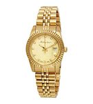 Mathey-Tissot Stainless Steel Swiss Made Analog Gold Dial Women Watch - D810Pdi, Gold Band