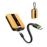 VEEKTOMX 30W Super Fast Charging Small Portable Charger Built in Cables USB C Power Bank 10000mAh Compact Battery Pack Power Bank Compatible with iPhone Samsung MacBook Steam Deck Android, etc