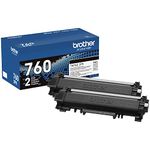 Brother Genuine TN760 2PK High-Yield Black Toner Cartridge Multipack