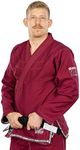 FUJI Suparaito BJJ GI and Martial Arts Uniform - Brazilian Jiu Jitsu Gi With Pearl Weave Jacket, Burgandy, Size A2