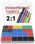 1120PCS Heat Shrink Tubing 2:1, Eventronic Electrical Wire Cable Wrap Assortment Electric Insulation Heat Shrink Tube Kit with Box(6 colors/12 Sizes)
