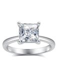 Moissanite Engagement Rings for Women Princess Cut Engagement Rings Solitaire Engagement Ring Wedding Rings Pomise Rings for Her-65