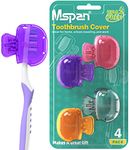 Mspan Electric Toothbrush Head Cover: Sonic Toothbrush Cap Travel Protector Plastic Brush Pod Protection Clip Case Value Pack, Purple, Pack of 1