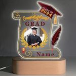 Dicodes Personalized Graduation Gift Night Light Custom Class of 2024 Graduation Gift for Junior High School College Teachers and Classmates(B-Maroon and Gold)