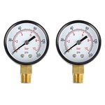 2-Sets Y50 0-10 Bar or 0 to 150 psi Manometer Side Connection Thread 1/4" Diameter 40mm Pressure Gauge Pressure Gauge Liquid and Gas Pressure Gauge