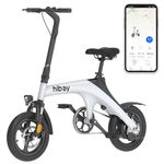 Hiboy C1 Electric Bike for Adults, 32KM/H 70KM Range (PAS) Foldable Ebike, 500W Peak Motor, 36V 7.8Ah Removable Battery, 14" Tire Electric Bicycle UL 2849 Certified, White