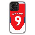 iPhone 12 Compatible Personalised Arsenal Football Phone Case, Name & Number Bumper Cover, Anti-Scratch, Anti-Drop, Camera Lens Protection, Sidewall Bumper, ShockProof Drop Protection