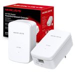 Mercusys MP500 KIT AV1000 Gigabit Powerline Adapter Kit, WiFi Extender Speed Up To 1000 Mbps, 300 meters Range, Eliminate WiFi Dead Zones, No Configuration required, Package may vary