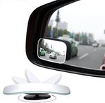 Blind Spot Mirror, Amfor HD Glass Convex Lens Frameless Adjustable Blind Spot Mirror for All Universal Vehicles Car Stick-on Design (2 PCS) (Rectangle)