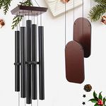 ASTARIN Large Wind Chimes Outdoor 48 Inch Sympathy Wind Chime with 5 Heavy Aluminum Tubes Tuned Soothing Melody, Memorial Wind Chimes for Outside Decoration (Patio, Garden, Yard)