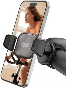 OQTIQ Phone Holder for Peloton & Exercise Bikes, Handlebar Phone Mount with Adjustable Silicone Strap for Treadmill, Stroller, Shopping Cart, Golf Cart, Gym – Universal Fit for 4.7"-6.9" Smartphones