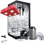 Oppolite Indoor Grow Tent Kit Complete Package LED 800W COB Grow Light Kit +6" Inline Fan Filter Combo+ 36"X36"X72" 600D Grow Tent Hydroponics Growing System (LED800W+36"X36"X72"+6" Ventilation Kit)