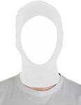 Sheface Men's and Women's Spandex Halloween Cosplay Mask Party Open Face Hood Costume Mask (White)