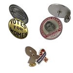 Power Pins for the Empowered Woman. Feminist Pins. Suffrage Button. WW2 Rosie the Riveter Button Valentine, Metal, not known