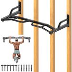 Kipika 48" Heavy Duty Wall Mounted Pull Up Bar,Multi Grip Chin Up Bar, Home Gym Workout Bar for Strength Training Exercise,Body Workout Home Gym System