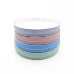 Elk and Friends Kids 7.8” Porcelain White Plates with Silicone Sleeves | Suitable for Babies/Toddlers | Microwave & Dishwasher Safe | Non Slip Dinnerware | Snack Dishes | 4 Pack