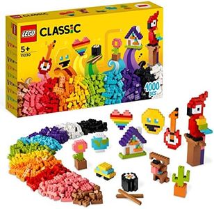 LEGO Classic Lots of Bricks Construction Toy Set, Build a Smiley Emoji, Parrot, Flowers & More, Creative Gift for Kids, Boys, Girls Aged 5 Plus 11030