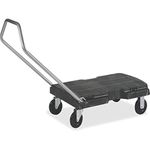 Rubbermaid Commercial Triple Trolley, Black, FG440100BLA