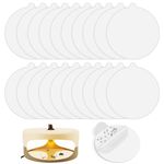 20 Pcs Flea Trap Sticky Sticker, Flea Killer Sticky Discs Replacements Round Pest Control Glue Sticky Pads, Disposable Fly Killer Paper Simple Installation Glue Discs for Pet House Living Room Hallway