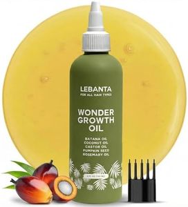 Lebanta Batana Oil For Hair Growth - 100% Pure, Raw & Natural Blend With Organic Castor, Pumpkin Seed, Coconut and Rosemary Oil - Thicker, Stronger Hair Gifts For Men & Women Scalp (1 Pack)