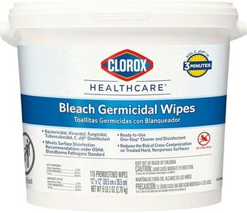 Clorox Healthcare Bleach Germicidal Wipes Bucket, 110 Count Bucket (Package May Vary)