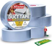 XFasten Silver Duct Tape Heavy Duty Waterproof 2 Inch x 50 Yards (5-Pack, 750ft Total) 11 mils Super Strong Grey Duct Tape Bulk for Outdoor Use, HVAC, Automobile, Indoor, Repair and Patching