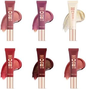 PHOFAY Shimmery Lip Gloss - Moisturizing, Vegan & Cruelty-Free, Smooth Application for Beginners, Long-Lasting Hydration & Silky Color (6COLORS)